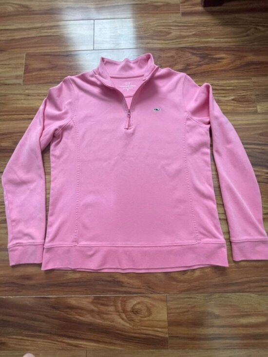 Vineyard Vines Tops - Vineyard Vines Women's 1/4 Zip 100% Cotton Pullover Sweatshirt, Pink, Size M
